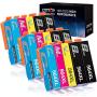 CMTOP 564XL Compatible Replacement for HP 564 Ink Cartridges, for HP Photosmart 5520 6520 7520 5510 6510 7510 C309A C410A Officejet 4620 Deskjet 3520 Printer (6 Black, 3 Cyan, 3 Magenta, 3 Yellow)