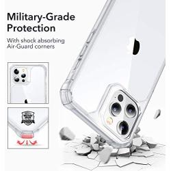 ESR Air Armor Series Case Compatible with iPhone 12 Pro Max 6.7-Inch [Shock Absorbing and Scratch Resistant] [Military Grade Protection] [Hard Back with Flexible Frame] - Frosted Frame