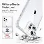 ESR Air Armor Series Case Compatible with iPhone 12 Pro Max 6.7-Inch [Shock Absorbing and Scratch Resistant] [Military Grade Protection] [Hard Back with Flexible Frame] - Frosted Frame