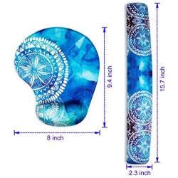 Non Slip Soft Firm Hydro Gel Mouse Pad Wrist Rest & Keyboard Wrist Support Pad for Office, Computer, Laptop & Mac - Durable & Comfortable & Lightweight for Easy Typing & Pain Relief-Ergonomic Support