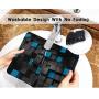 3D Design Mouse Pad with Stitched Edge, Black Blue Rectangle Design Mousepad Non-Slip Rubber Large Gaming Mouse Pad for Laptop, Computer & Office, 11.8 X 9.8 X 0.12Inches