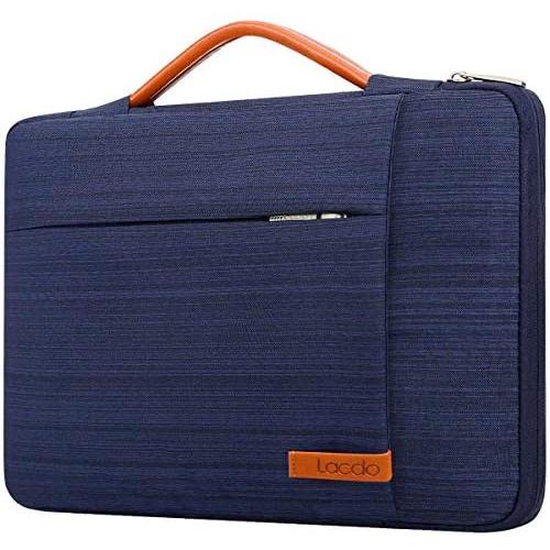 Lacdo 360° Protective 11 Inch Chromebook Case Handle Laptop Sleeve for 11.6 inch Samsung HP Stream/Acer Chromebook R 11 / ASUS C202 / MacBook Air 11.6 inch, Surface Pro X 7 6, C330 2-in-1 Bag, Blue