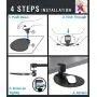 Max Smart Clamp on Mouse Platform, Clip on Mouse Pad Rotating 360, Ergonomic Mouse Tray Attachment, Office Mouse Pad, Slide Out Mouse Tray for Home, Office to Save Space (Black)