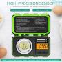 ORIA Digital Pocket Scale, Digital Milligram Pocket Scale 50g/ 0.001g, Jewelry Scale with Tweezers, Calibration Weights, 6 Units, Backlit Display, Auto Off, Tare, Stainless Steel (Battery Included)