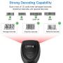 Eyoyo 1D Bluetooth Barcode Scanner Wireless,USB Wired/Bluetooth/ 2.4G Wireless Connection Hand Scanners with Time & Date Prefix Suffix USB Bar Code Reader for Inventory Management