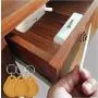 Electronic Cabinet Lock, Hidden DIY RFID Lock Electronic Cabinet Lock ，Invisible Cabinet Lock， RFID Card/Tag Card/Induction Swipe Card to Unlock,for Wooden Cabinet Drawer Locker Cupboard