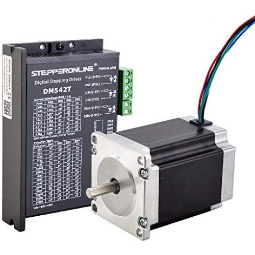 STEPPERONLINE 1 Axis Stepper CNC Kit 1.9Nm(269oz.in) Nema 23 Stepper Motor+ 1.0-4.2A 20-50VDC Stepper Driver STEPPERONLINE 1 Axis Stepper CNC Kit 1.9Nm(269oz.in) Nema 23 Stepper Motor+ 1.0-4.2A 20-50VDC Stepper Driver