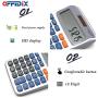 OFFIDIX Desk Calculators Office Desktop Calculator,Solar and Battery Dual Power Electronic Calculator Portable 12 Digit Large LCD Display Calculator Handheld Calculator (Dark Blue)