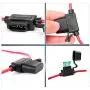 SimpleDailyGoods-10 Pack 12V/DC ATC/ATO 12AWG in-Line Fuse Holder for 5Amp/7.5Amp/10Amp/15Amp/20Amp/25Amp/30Amp fuses Suitable for Installing Cars,Motorcycles,Buses etc,and Other Electronic Equipment