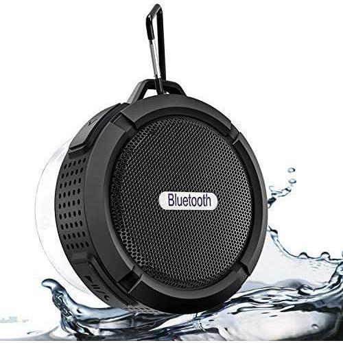 Bluetooth Speaker, Portable Bluetooth Speake Waterproof Bluetooth Speaker with 6H Playtime, Loud HD Sound, Shower Speaker with Suction Cup & Sturdy Hook, Compatible with iOS, Android, PC, Pad