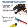 Haisstronica 200PCS 16-14 Awg Blue Heat Shrink Butt Connectors-Tinned Red Copper 0.8mm-Marine Grade Insulated Crimp Wire Connectors-Waterproof Electrical Connectors-Butt Splice for Marine,Boat,Stereo