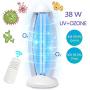 UV Light Sanitizer, UVC Disinfection Lamp, Remote Control Germicidal Lamp Steriliser Light Ultraviolet Ozone Sterilization for Home Kills 99% of Germs Viruses,38W