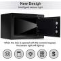JUGREAT Security Safe Box with Induction Light,0.4 Cubic Feet Electronic Digital Securit Safe Steel Construction Hidden with Lock，Wall or Cabinet Anchoring Design for Home Office Hotel Business
