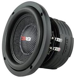 DS18 Elite Z6 Subwoofer in Black - 6.5'', 600W Max Power, 300W RMS, Dual 4 Ohms, DVC - Premium Car Audio Bass Speaker Great for Low Frequencies and High Power Applications (1 Speaker)