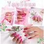 YaoShun Gel Nail Polish Set - Pink Girls Series 6 Colors Cat Eye Gel Temperature Color Changing Gel Pure Color Gel Nail Polish Nail Art Gift Box, Glitter Nail Polish 8ml Each at Home