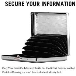 RFID Blocking Credit Card Holder/Protector - Best Metal/Stainless Steel Travel Wallet/Case for Men & Women
