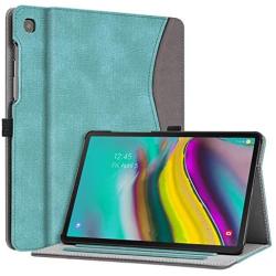 Fintie Case for Samsung Galaxy Tab S5e 10.5 2019 Model SM-T720(Wi-Fi) SM-T725(LTE) SM-T727(Verizon/Sprint/AT&T), Multi-Angle Viewing Stand Cover with Pocket Auto Sleep Wake Feature, Denim Turquoise