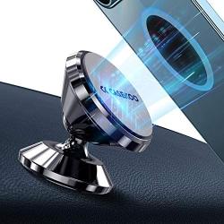 CASEKOO【2021 New Version】 Magnetic Car Phone Holder, Universal 360° Rotation Strong Magnet Car Phone Holder Mount for Dashboard Compatible with iPhone, Samsung, LG, GPS, Google and All Cell Phone