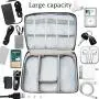 Electronics Accessories Organizer Bag, Universal Travel Digital Accessories Storage Bag for Portable Charger, Cables, Earphone, Ipad Mini, iPhone, Cord, Customize Inside with Dividers - Blue