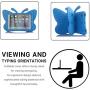 iPad case for Kids, Feitenn 3D Cartoon Butterfly Non-Toxic EVA Light Weight Kid Proof Shockproof case with Kickstand for ipad 5/ ipad 6 /ipad pro 9.7/ New iPad 2017 case (Blue)
