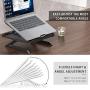 Laptop Stand Ergonomic, Jelly Comb Multi-Angle Adjustable Laptop Riser with Built-in Foldable Legs and Phone Holder, Ventilated Notebook Stand Tray for MacBook, Desktop Computer, Tablet (Black)