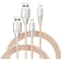 iPhone Charger Xcentz 3ft 2 Pack, MFi Certified Lightning Cable, High-Speed iPhone Charger Cable Durable Braided Charging Cord for iPhone 11/X/XS/XR/XS Max/8/7/7 Plus/6/5s, iPad Mini/Air, Gold