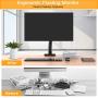 ErGear Single Monitor Mount Stand, Heavy-Duty Aluminium Arm Hold 26.5lbs, 13-35 Inches Monitor, Premium Gas Spring Mount w/Two Desk Mount Options and All Required Accessories, Black Matte