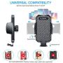 Windshield Phone Holder for Car - FLOVEME Gooseneck Long Arm Car Phone Mount Hands Free Windshield Car Phone Holder Compatible with iPhone Samsung LG Moto Smart Phone Stand for Car (Black)