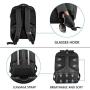 KROSER Laptop Backpack Large Computer Backpack Fits up to 17.3 Inch Laptop with USB Charging Port Water-Repellent School Travel Backpack Casual Daypack for Business/College/Women/Men-Charcoal Black