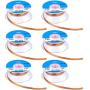6 Pieces Solder Wicks No-Clean Solder Braided Wicks Desoldering Wicks, 1.5 meter Length (Blue, 0.1 Inch Width)