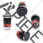 APIELE 19mm Latching Push Button Switch 3/4'' 12V DC Black Shell Power Symbol LED with Socket Plug 1NO1NC SPDT ON/Off (Green/Black Shell)