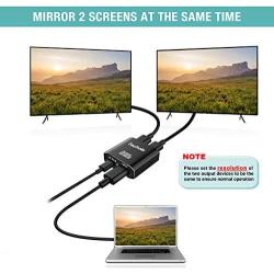 HDMI Splitter 1 in 2 Out - Techole 4K Aluminum Ver1.4 HDCP, Powered HDMI Splitter Supports 3D 4K@30HZ Full HD1080P for Xbox PS4 PS3 Fire Stick Roku Blu-Ray Player Apple TV HDTV