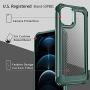 SUPBEC Compatible for iPhone 11 Pro Max Case and [ Screen Protector Tempered Glass x2Pcs] Protective Phone Cover [HeavyDuty Series] Shockproof Silicone for iPhone 11Pro Max Phone Case-Clear Green-6.5''