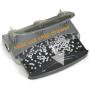 Officemate Deluxe 3-Hole Punch, Heavy Duty, with Chip Drawer, 45 Sheet Capacity (90100), Silver/Navy