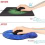 Mouse Pad Wrist Support Ergonomic Memory Foam - Lightweight Rest Nonslip Mousepad for Office,Gaming,Computer, Laptop & Mac,Pain Relief,at Home Or Work