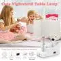 KAYBELE Table Lamp,Multi-Functional Beside Desk Lamp with AC Outlet, Wooden Storage Organizer Base, 90°Rotatable Lampshade, Cute Nightstand Lamp for Living Room, Bedroom,Dorm, Kids Room-White