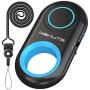 [Upgraded] Bluetooth Remote Shutter for iPhone & Android Camera Wireless Remote Control Selfie Button for iPad iPod Tablet, HD Selfie Clicker for Photos & Videos (Blue)