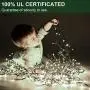 Decute 500 LED Christmas String Lights 164FT Long Tree Lights Connectable with Remote,8 Modes &Timer Outdoor Indoor Cool White Twinkle Starry Lights for Halloween Patio Garden Wedding Party Decor