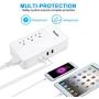 Travel Adapter Power Voltage Converter Step Down 220V to 110V 1875W with 4 Smart USB Charging for Hairdryer ETL Powerjc