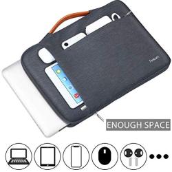 Ferkurn Chromebook Sleeve 11 11.6 Inch Laptop Case Waterproof with Handle Protective Bag Compatible with MacBook Air 11.6, Stream 11.6, MacBook Pro 13, Mac 12 Retina, Surface Pro X/7/6/5/4/3, Gray
