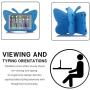 Simicoo iPad Mini 4 3 2 3D Cute Butterfly Case for Kids Light Weight EVA Stand Shockproof Rugged Heavy Duty Kids Friendly Tablet Case for iPad Mini 4 3 2 (Blue)