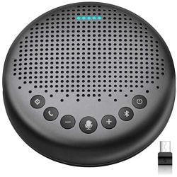 Luna Speakerphone+Daisy Chain Cable - Luna Computer Speaker with Microphone 2pcs w/Cable, Conference Microphone for Home Office & Meeting up to 12 People, Speakerphone Idea for Business Gift