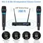 Kithouse S9 UHF Rechargeable Wireless Microphone System Karaoke Microphone Wireless Mic Cordless Dual with Bluetooth Receiver Box + Volume Control ECHO for Karaoke Singing Speech Meeting Church, 200FT
