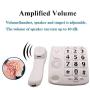 Large Button Corded Phone for Elderly, JeKaVis J-P02 Amplified Phones for Hearing Impaired Seniors, Wall Mountable Landline Phone with Speakerphone and Speed Dial Memory, White