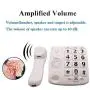 Large Button Corded Phone for Elderly, JeKaVis J-P02 Amplified Phones for Hearing Impaired Seniors, Wall Mountable Landline Phone with Speakerphone and Speed Dial Memory, White