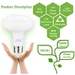 E26 Light Bulbs Dimmable, BR30 Led Bulb 12W (120W Equivalent), 1200lm, 3000K Soft White Indoor Recessed Can Light Bulbs for Ceiling, Bedrooms, Kitchens, Living Rooms, Pack of 4