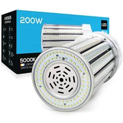 Hyperikon LED Corn Bulb Street Light E39 Mogul Base UL, 200 Watts, Crystal White