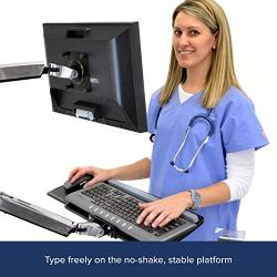 Ergotron – LX Wall Keyboard Arm – 35-Inch Extension, Polished Aluminum