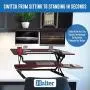 Halter Standing Desk Riser Converter, 36 Inch Stand Up Desk, Sit Stand Desk for Laptop and Monitor, Height Adjustable Desktop Workstation with Keyboard Tray