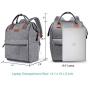 BRINCH Laptop Backpack 15.6 Inch Wide Open Computer Backpack Laptop Bag College Rucksack Water Resistant Business Travel Backpack Multipurpose Casual Daypack with USB Charging Port for Women Men,Gray